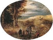 unknow artist A Hilly landscape with a Horse-Drawn cart and other painting